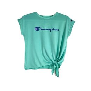 Champion Girls Mint Athletic Wear Knot Front Top